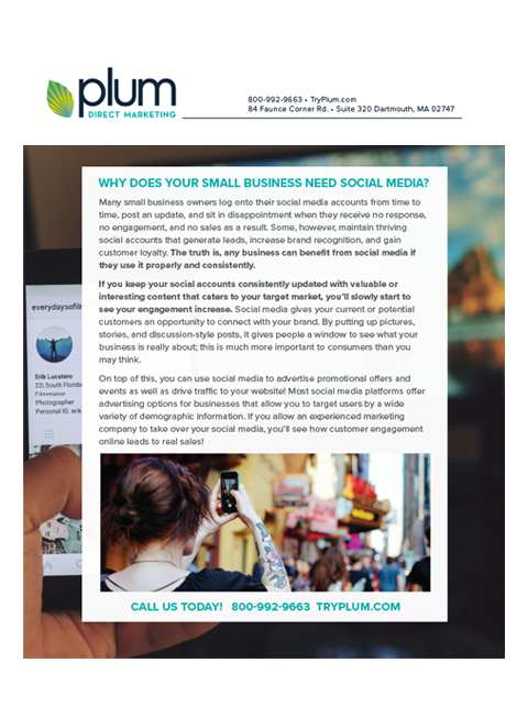 marketing agency flyer plum-social-media